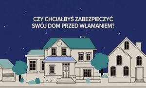 Grafika domu z napisem Czy chciałbyś zabezpieczyć swój dom przed włamaniem?
