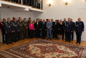 Powiatowe obchody Święta Policji w Rykach w sali pałacu Poniatowskich  -zaproszeni goście