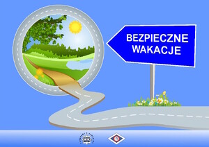 grafika, droga idzie do lasu. pokazuje na to znak.