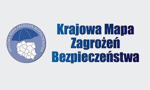 Grafika z napisem Krajowa Mapa Zagrożeń Bezpieczeństwa i logiem